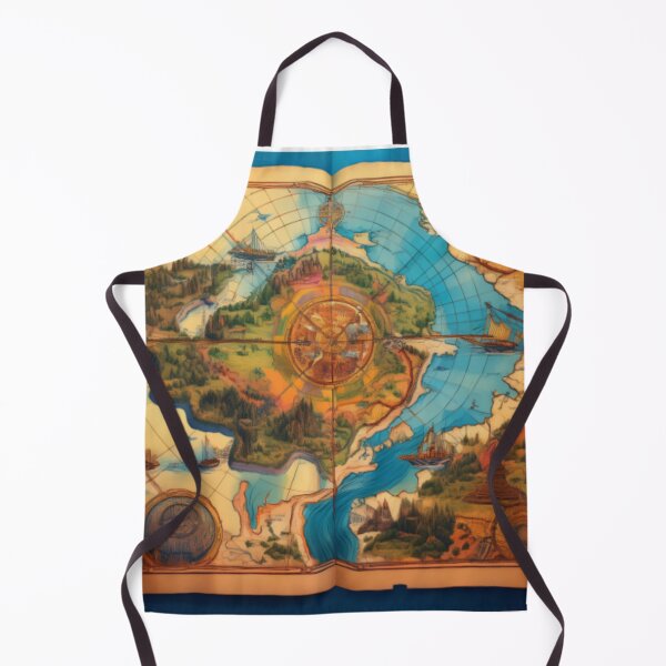 Item preview, Vintage Fantasy World Map Illustration designed and sold by RaiyaTees.