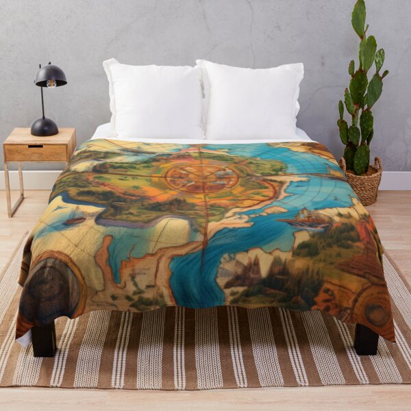 Item preview, Vintage Fantasy World Map Illustration designed and sold by RaiyaTees.