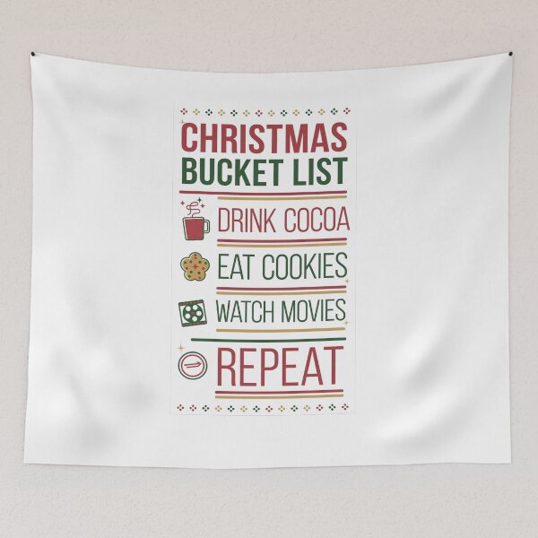 Item preview, Christmas Bucket List Christmas Vibes Cocoa Cookies Movies Funny T-shirt designed and sold by Joewithlove.