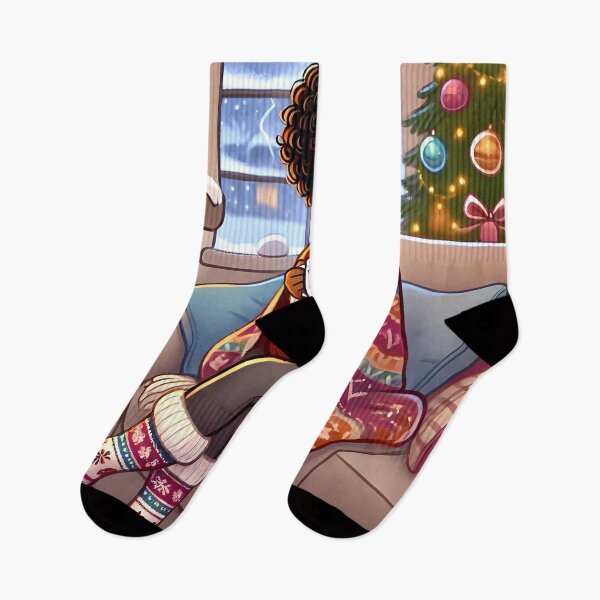 Item preview, Cozy caribbean girl enjoying hot chocolate  designed and sold by NolineXpression.