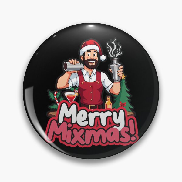 Item preview, Merry mixmas Festive Bartender Christmas Holiday Design designed and sold by SleekVisuals.