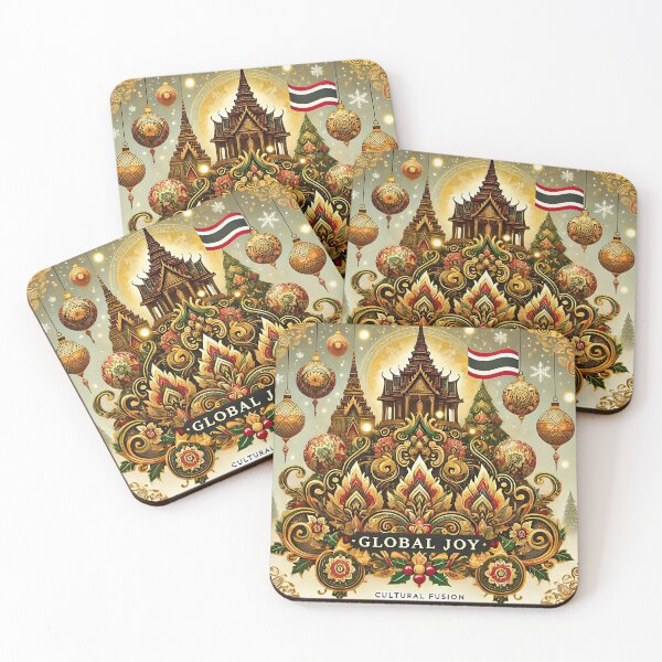 Item preview, Cultural Christmas Fusion with Thai Temple designed and sold by Koalangel.