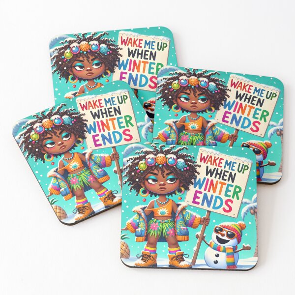 Item preview, Playful caribbean girl waiting for winter to end designed and sold by NolineXpression.