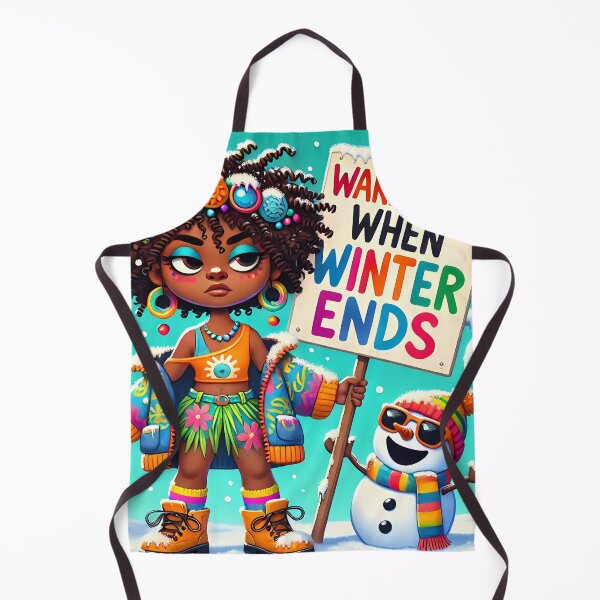 Item preview, Playful caribbean girl waiting for winter to end designed and sold by NolineXpression.
