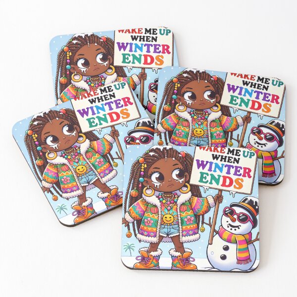 Item preview, Playful caribbean girl awaiting winter's end designed and sold by NolineXpression.