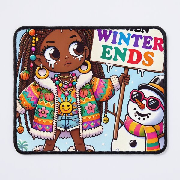 Item preview, Playful caribbean girl awaiting winter's end designed and sold by NolineXpression.