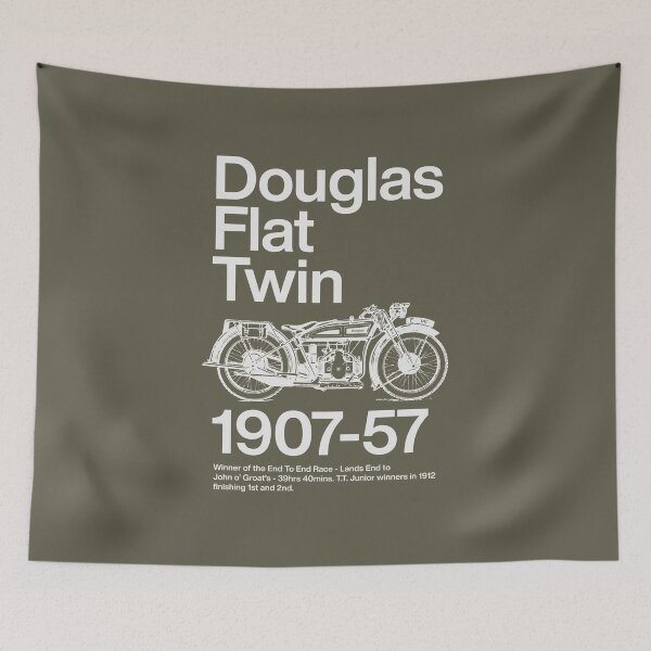 Item preview, Douglas Flat Twin Motorcycle - Helvetica designed and sold by IronFlyers.