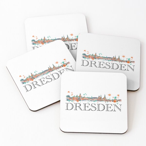 Item preview, Dresden skyline in watercolor, hand drawn and colored, iconic cityscape of Dresden, Germany, perfect design for lovers of historical cities and artistic skylines designed and sold by Nadja Leutloff.