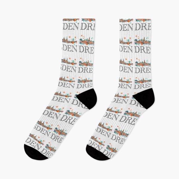 Item preview, Dresden skyline in watercolor, hand drawn and colored, iconic cityscape of Dresden, Germany, perfect design for lovers of historical cities and artistic skylines designed and sold by Nadja Leutloff.