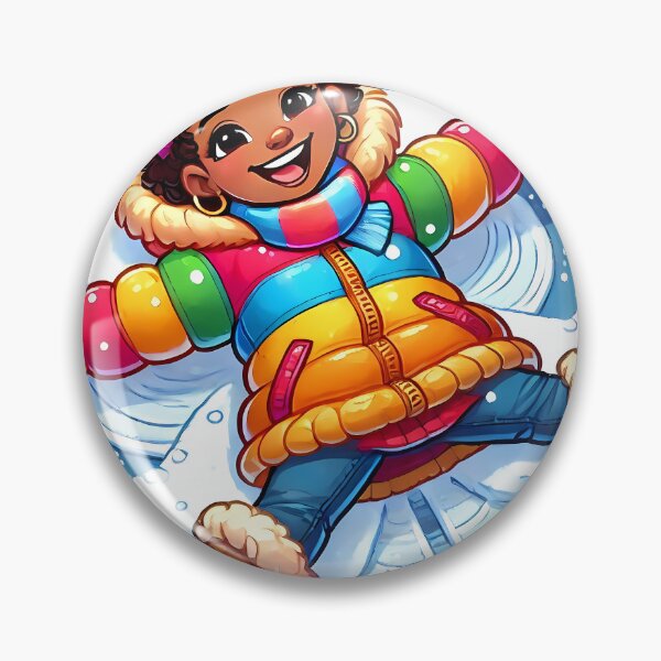 Item preview, Playful caribbean girl making a snow angel designed and sold by NolineXpression.