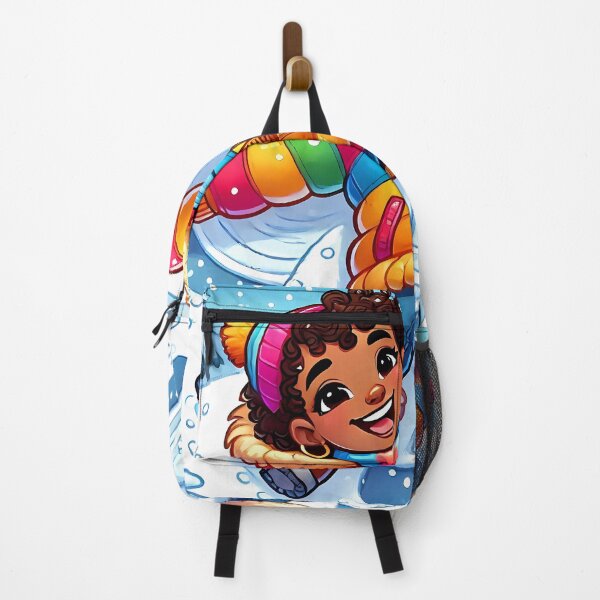 Item preview, Playful caribbean girl making a snow angel designed and sold by NolineXpression.
