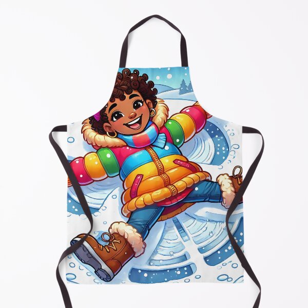 Item preview, Playful caribbean girl making a snow angel designed and sold by NolineXpression.