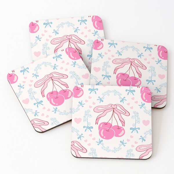 Item preview, Coquette cherry with blue flowers designed and sold by diazvlatina.