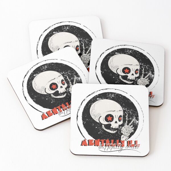 Item preview, Mentally Ill But Totally Chill Skull designed and sold by jeje2112.