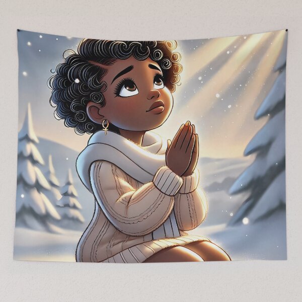 Item preview, A serene winter prayer designed and sold by NolineXpression.