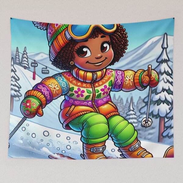 Item preview, Joyful caribbean girl ski adventure designed and sold by NolineXpression.