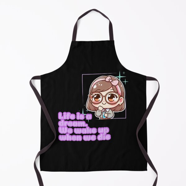 Item preview, Kawaii character illustration with philosophical message, life is a dream, we wake up when we die designed and sold by LWOI.
