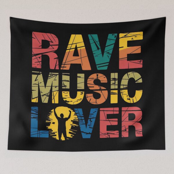Item preview, Rave Music Lover - Colorful Music Graphic designed and sold by Prime-Studio.