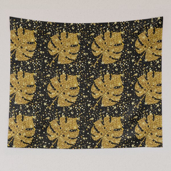 Item preview, Glittering Monstera Leaf with Confetti" designed and sold by Graphollio-shop.