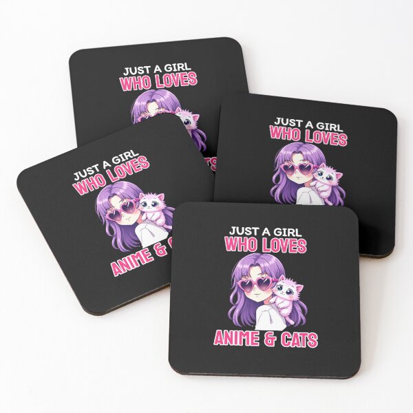 Item preview, Just a girl who loves Anime & Cats Anime Girl with cute Cat designed and sold by Endo Designs - cause Love and Life matters.