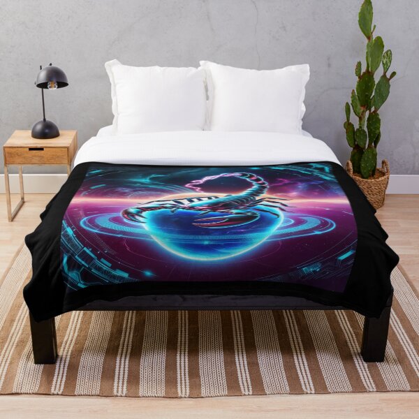 Artikelvorschau, Futuristischer Skorpion auf kosmischem Planeten entworfen und verkauft von MrTrendyDesigns.