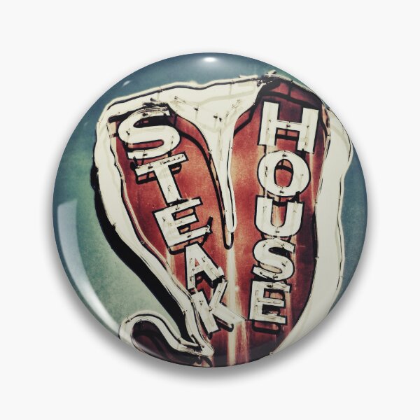 Item preview, Vintage Neon Steakhouse Sign Art Print - Retro Color Photography designed and sold by FraireDesign.