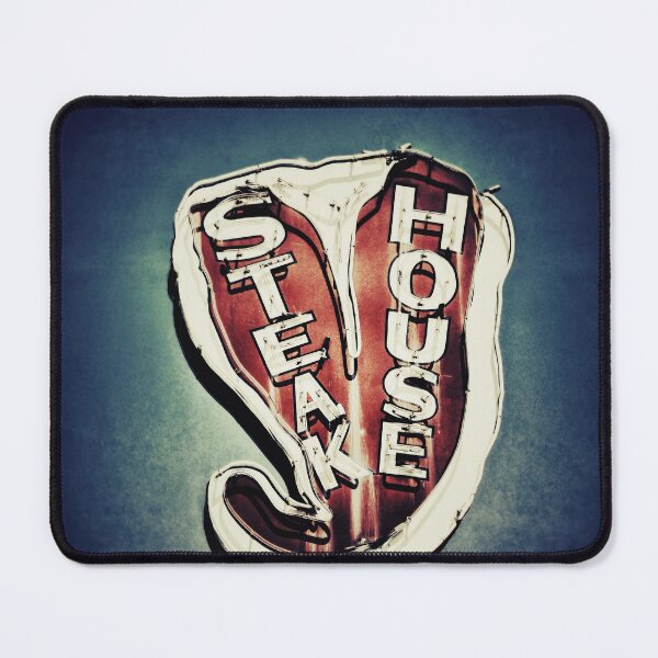 Item preview, Vintage Neon Steakhouse Sign Art Print - Retro Color Photography designed and sold by FraireDesign.