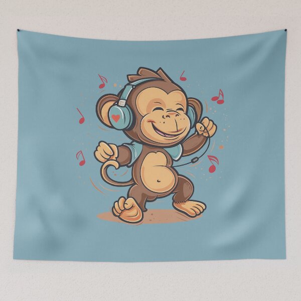 Item preview, Cute Monkey DJ designed and sold by dharanna.
