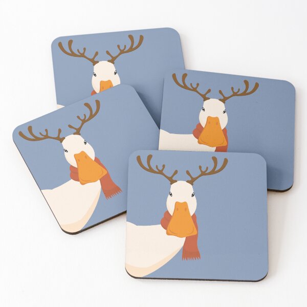 Item preview, Christmas deer horns duck designed and sold by Art-of-Rory.