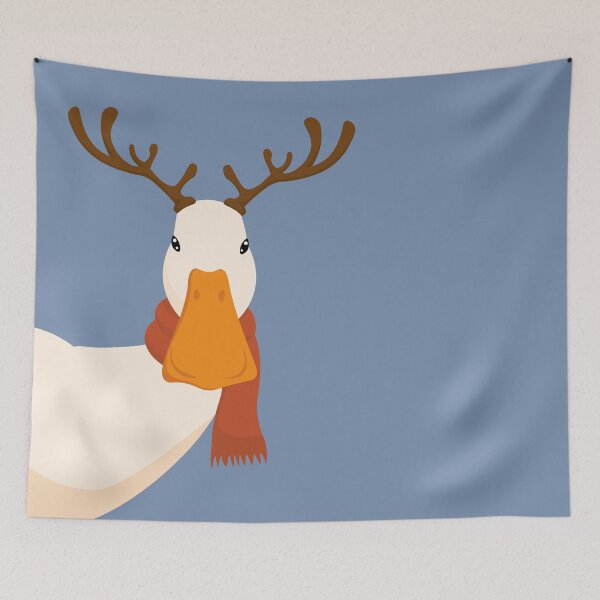 Item preview, Christmas deer horns duck designed and sold by Art-of-Rory.