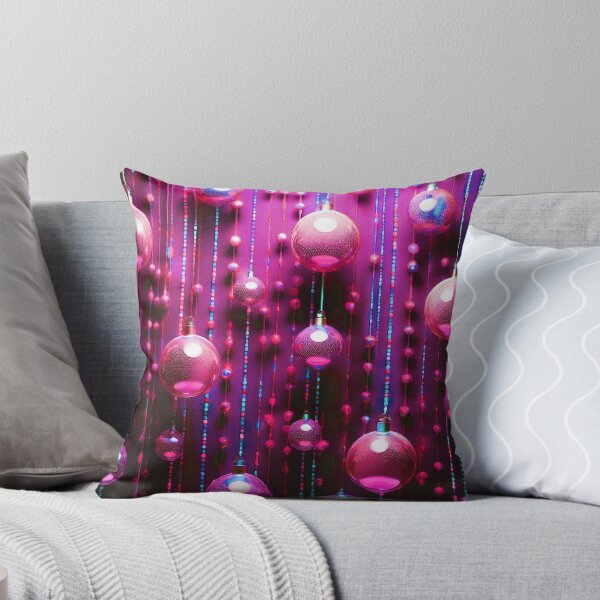 Item preview, Christmas ornaments - shiny Christmas tree baubles/ shades of magenta and rose gold .  designed and sold by My-fake-places.