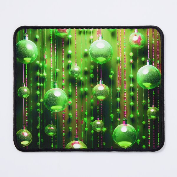 Item preview, Christmas ornaments - shiny Christmas tree baubles/ shades of green and magenta . designed and sold by My-fake-places.