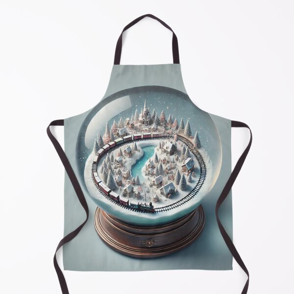 Item preview, Magical Winter Train in a Snow Globe designed and sold by EndOfRainbowArt.
