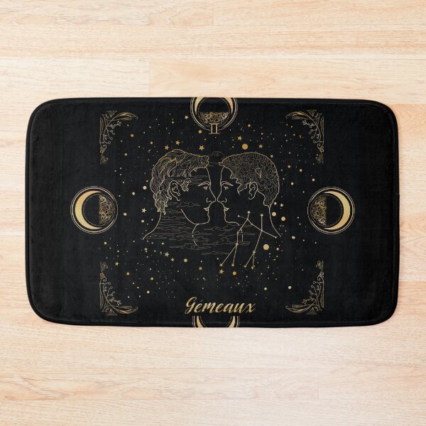 Item preview, Gemini astrology sign gold and black designed and sold by asamijess.