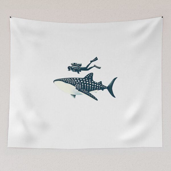 Item preview, a whale shark and a diver designed and sold by lilyfeng.