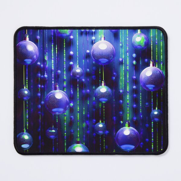 Item preview, Christmas ornaments - shiny Christmas tree baubles/ shades of navy blue and green . designed and sold by My-fake-places.