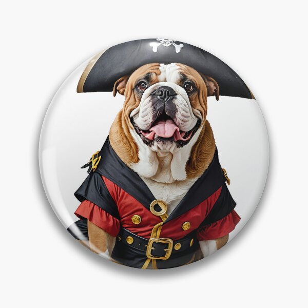 Item preview, Bulldog dog dressed as a pirate humor funny funny designed and sold by Dan9010.