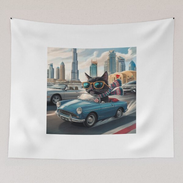 Item preview, Gato de gira - ¡Me encantan los Emiratos Árabes Unidos! - Dubai designed and sold by lavka-xd.