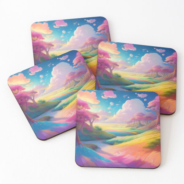 Item preview, Dreamy Pastel Landscape with Vibrant Fields designed and sold by RaiyaTees.