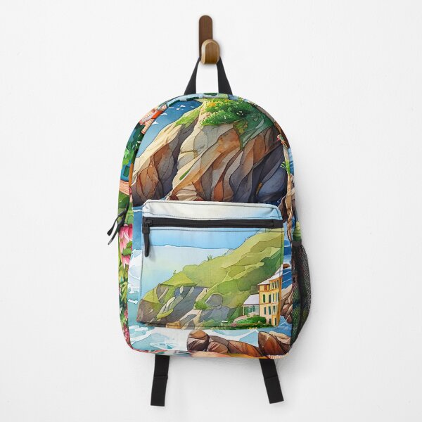 Item preview, Colorful Watercolor: Cinque Terre Coastal Charm Art Print designed and sold by ArteeInnovation.