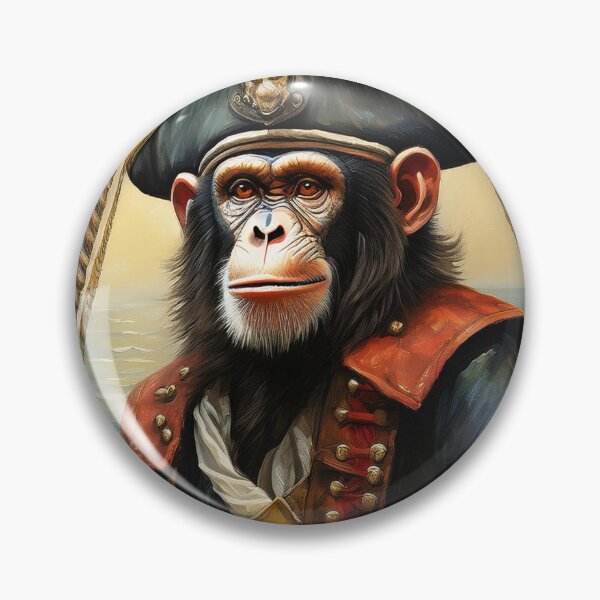 Item preview, Oil painting of Chimpanzee Pirate designed and sold by Boxing Kangaroo Retail Company.