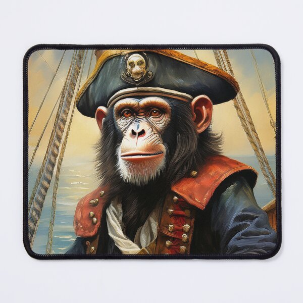Item preview, Oil painting of Chimpanzee Pirate designed and sold by Boxing Kangaroo Retail Company.