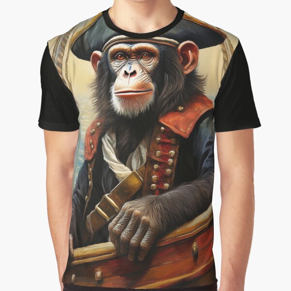 Item preview, Oil painting of Chimpanzee Pirate designed and sold by Boxing Kangaroo Retail Company.
