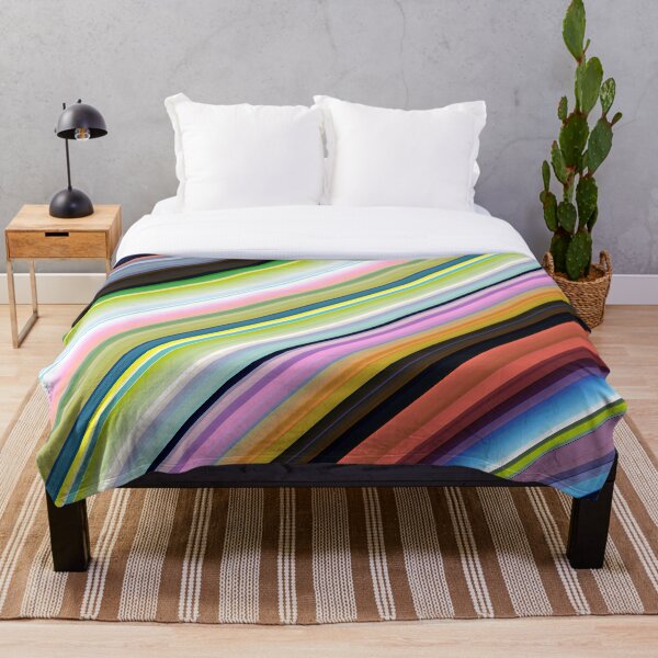 Item preview, Diagonal Multicolored Geometric Lines in Green Brown Purple and Blue designed and sold by KaSaPo.