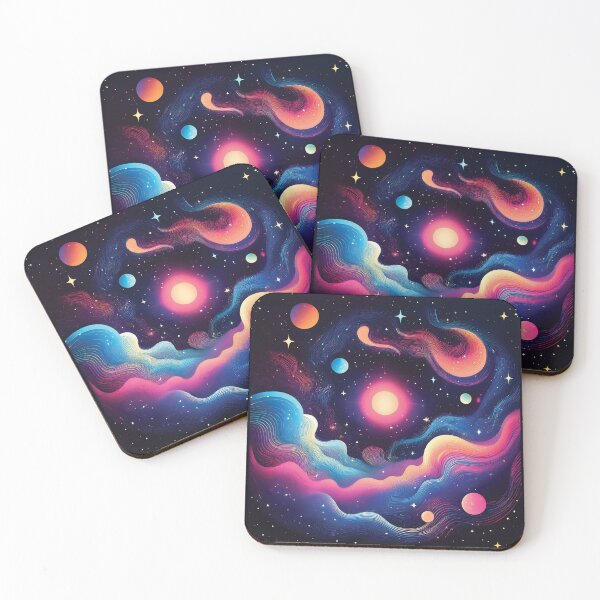 Item preview, A dense cosmic design filled with bright stars and swirling nebulas in vibrant colors.  designed and sold by HEMRO.