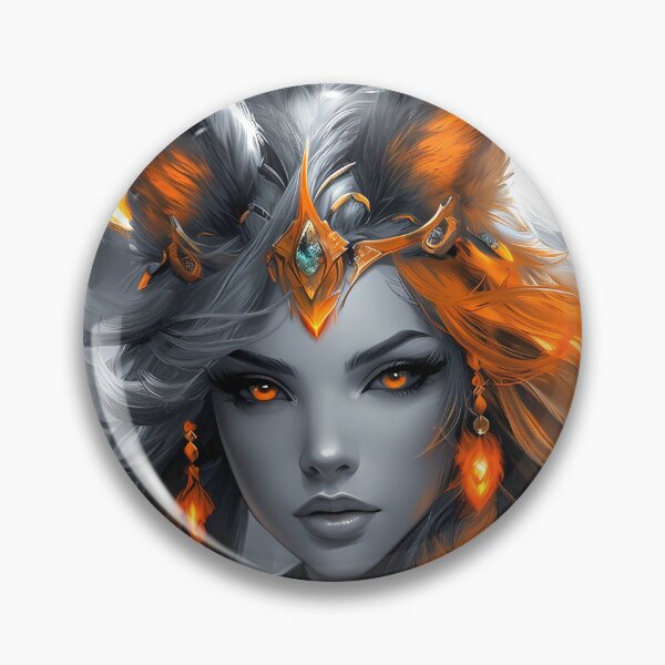 Item preview, Fiery Lyran Warrior Goddess - Futuristic Fantasy Catwomen Portrait designed and sold by MystiqSlav.