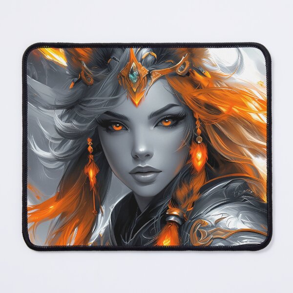 Item preview, Fiery Lyran Warrior Goddess - Futuristic Fantasy Catwomen Portrait designed and sold by MystiqSlav.