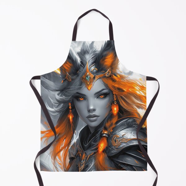 Item preview, Fiery Lyran Warrior Goddess - Futuristic Fantasy Catwomen Portrait designed and sold by MystiqSlav.