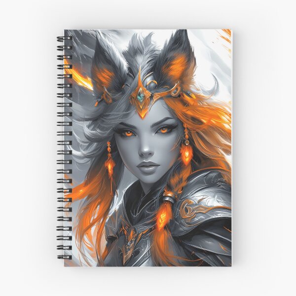 Item preview, Fiery Lyran Warrior Goddess - Futuristic Fantasy Catwomen Portrait designed and sold by MystiqSlav.