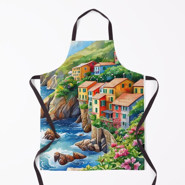 Item preview, Vibrant Watercolor: Cinque Terre Mediterranean Escape Canvas Art designed and sold by ArteeInnovation.